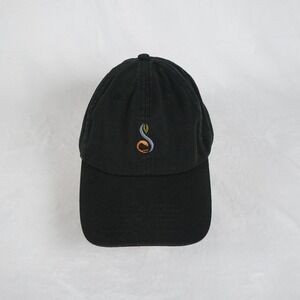 Streamsong Black Cotton Baseball Cap Logo Adjustable Strap One Size Fits All Y2K